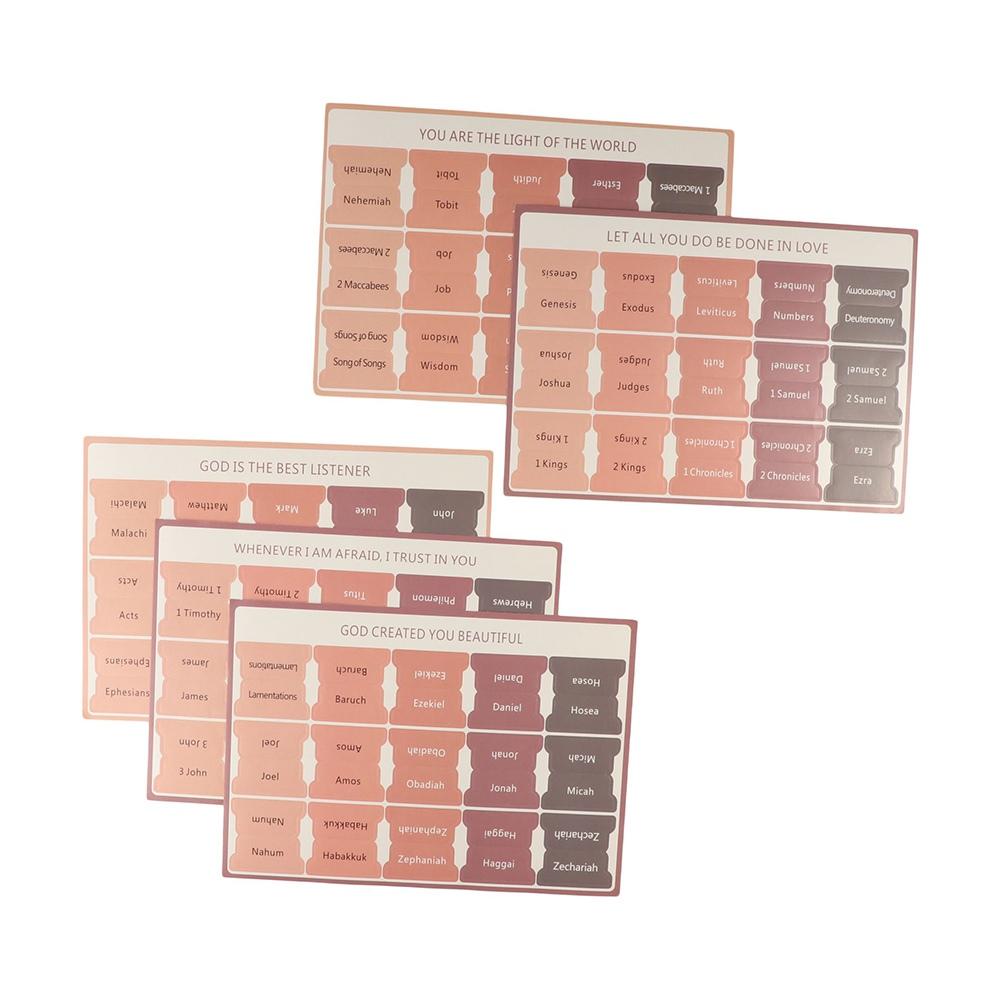 5 листов библейского индекса Съемная библейская наклейка Персонализированная библейская наклейка Закладка