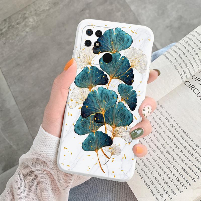For Redmi 10C 10 C 10A Cover Funda Vintage Flowers Leaves Protective Cover Soft Capa For Xiaomi Redmi 10C 13C 14C Bumper Case