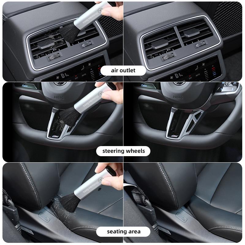 GLC GLB Car Interior Cleaning Brush Extendable Portable Fine Bristle Brush For Mercedes Benz AMG W203 W206 W220 W205 W211 W212