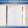1InTheOffice Alphabet Dividers for 3 Ring Binder, Binder Dividers with Tabs Alphabetical, 2 Pack