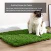PE Simulated Lawn Artificial Grass Rug Indoor Outdoor Realistic Synthetic Grass with Drainage Holes Low Maintenance Dog Pee Mat Easy To Clean