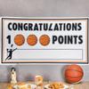 Basketball 1, 000 Points Banner  Personalized 1000 Points Memorial Banner Sign 2ft x 4ft Celebrate Party Supply Great Decoration for Award Banquet