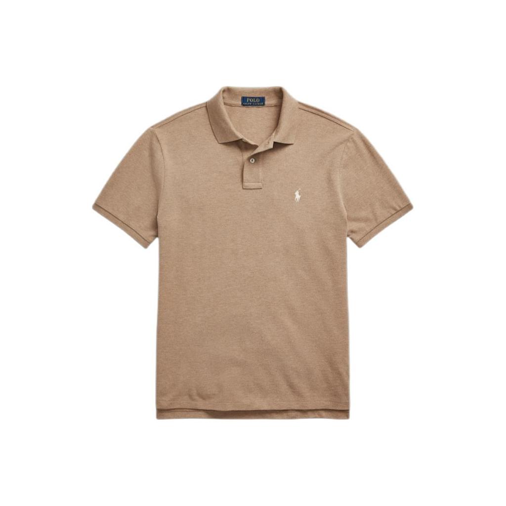 Polo Ralph Lauren Поло с манжетами в рубчик приталенного кроя с вышивкой в виде культового пони мужские топы MNPOKNI1N822076-200