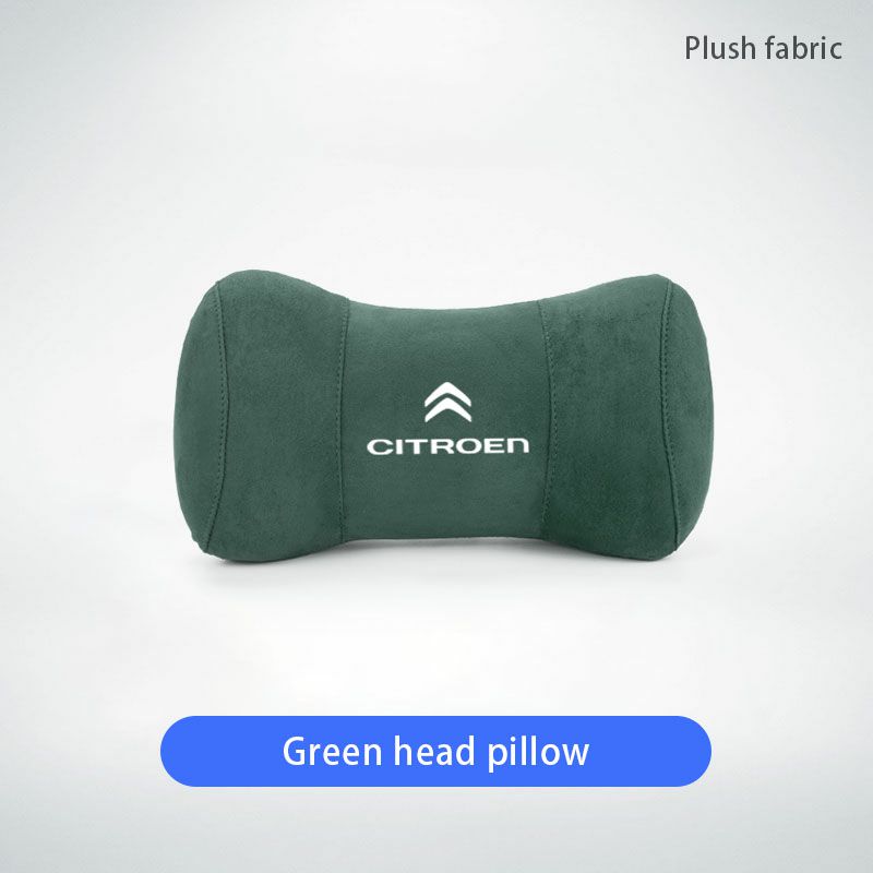 TXBB4 Car Seat Suede Memory Cotton Neck Pillow Headrest For Citroen C3 C5 AIRCROSS C5X C4 Cactus PICASSO e-C3 e-C4 C1 C-Crosser C6 C2