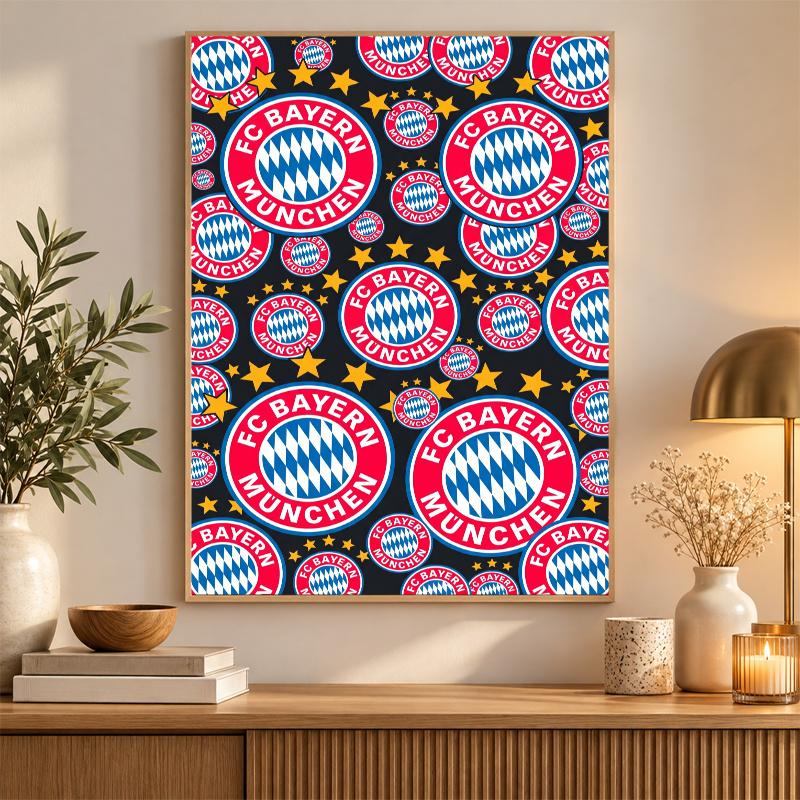 Bayern Munich Diamond Painting Kit 5D Full Drill DIY Diamond Mosaic Wall Art Home Decor