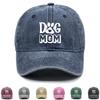 Шляпа от солнца с принтом DOG MOM, регулируемая, хлопковые кепки для мужчин, стирка ретро, необработанный край, кепки Snapback, идеальный выбор для повседневной носки