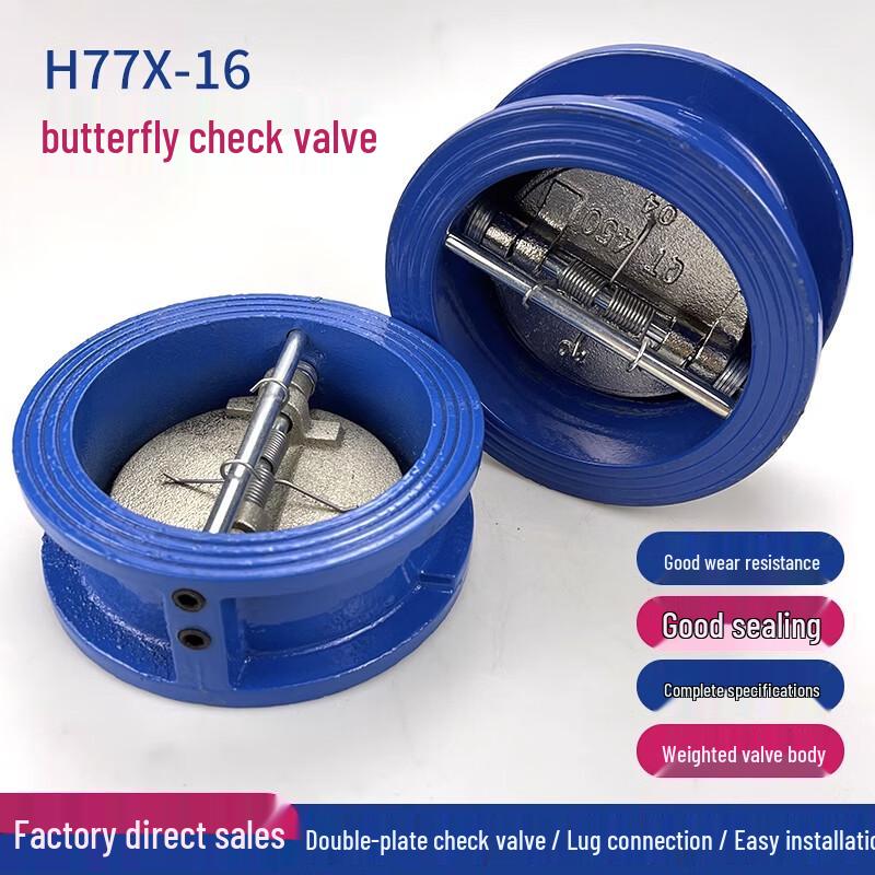 TENGZHI H77X-16 Cast Iron Wafer Butterfly Check Valve