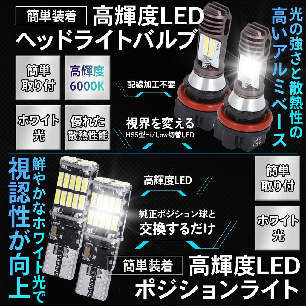 Лампа габаритного огня Meliore HS5 LED, Белая, PCX125, PCX150, JF28, KF12 и т.д., Комплект из 4 шт.