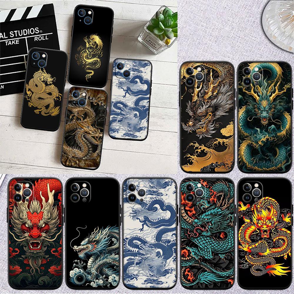 LO25 Чехол-накладка 'Китайский Дракон' для iPhone SE X XS XR 11 16E 17 Pro Max Air 8 7 6 6s Plus