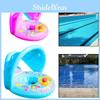 Удобный надувной детский плавательный круг с солнцезащитным козырьком для детских развлечений и безопасности в бассейне