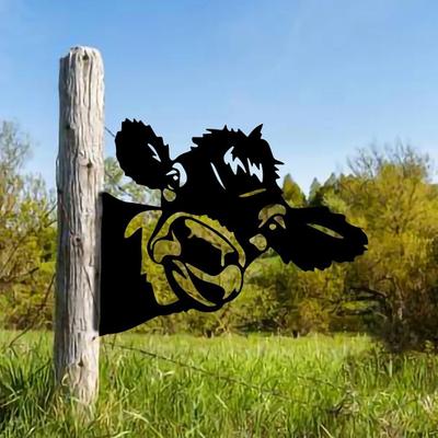 Yousheng Металлическая садовая табличка с силуэтом Сасквотча, играющего в прятки, Погодоустойчивое покрытие, Табличка с животным, Декор для улицы, для деревьев, заборов, газонов, патио
