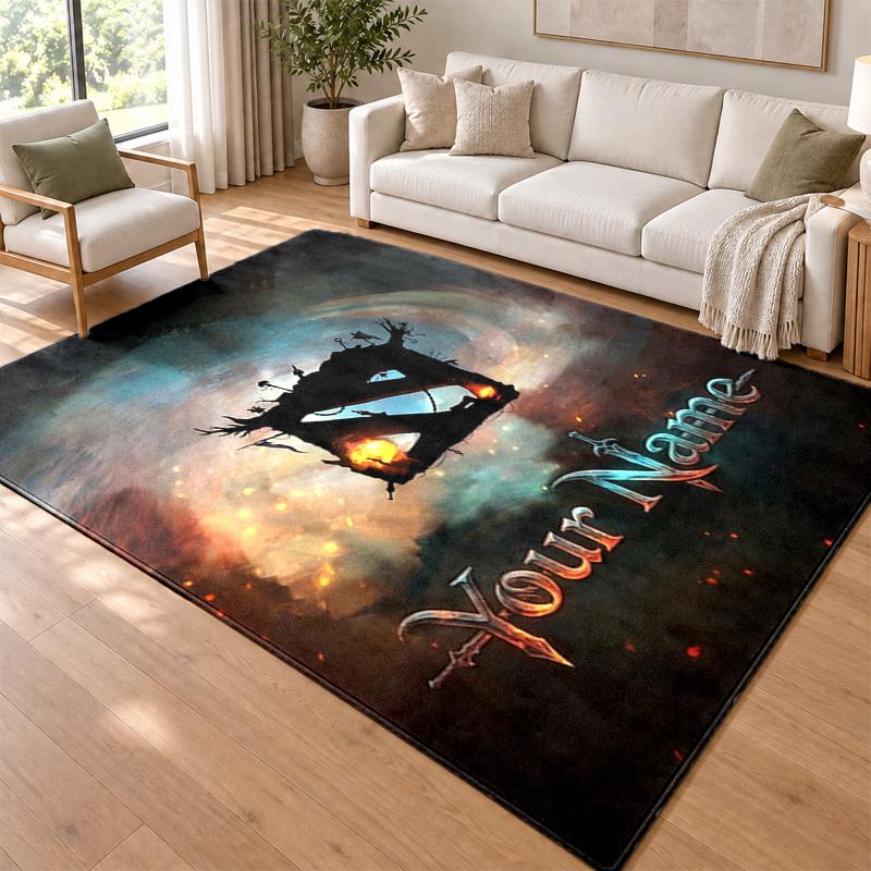DOTA2 Custom Name Personalized Rug Non‑Slip Doormat Floor Carpet Housewarming Birthday Gift for Family Friends