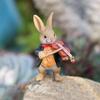 The Bunny Standing Rabbit Outdoor Garden Statue Turtle Hedgehog Statue Full Color Finish Small Animals Decorations For Garden