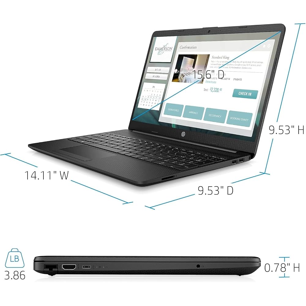 HP 15.6-inch Laptop | Back to School Limited Edition | 8GB RAM | 128GB SSD | Intel Core CPU N4020 | FHD Display | HDMI | RJ-45 Ethernet Port | Webcam