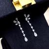 Huitan Novel Design Women's Long Earrings with Crystal Cubic Zirconia Statement Ear Accessories Wedding Party New Trendy Jewelry