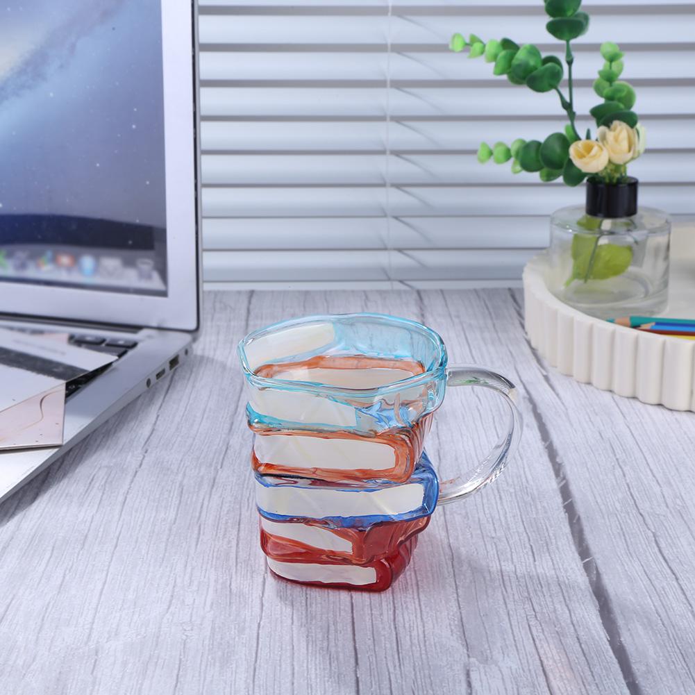3D Painted Book Mug Wear Resist Books Drinking Container Multi-Purpose Unique Handmade Drink Cup for Beer Wine Juice Tea Coffee