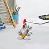 Rooster Statue Animal Model Figure Resin Valentine's Gift Collection Desk Ornament for Living Room