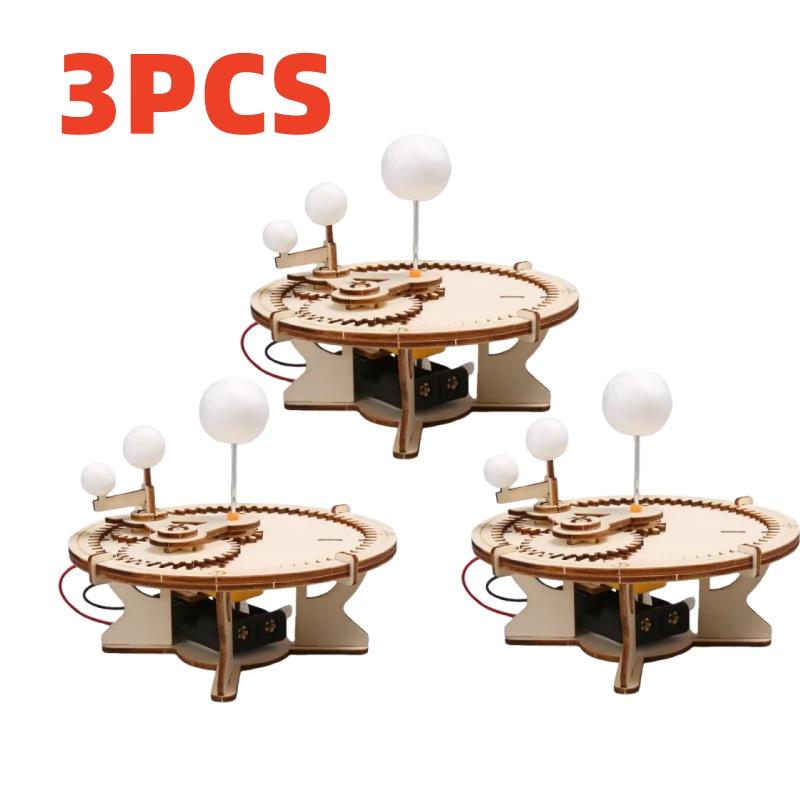 Набор для сборки механической модели Солнечной системы своими руками Астрономия Солнце Земля Луна Планета STEM Эксперимент Набор игрушек Научное образование Деревянный пазл