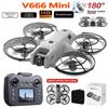 V666 Drone 4K Professional 180 ° ESC HD Camera Aerial FPV Brushless Avoiding Obstacle with Screen Remote Control Folding RC Drone Toy Gift