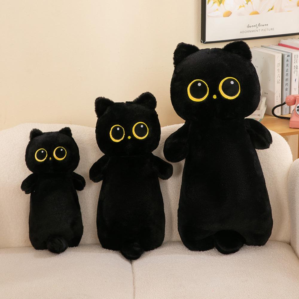 PP Cotton Long Giant Cats Plush Cartoon Cat Stuffed Plushie Animal Bolster Pillow Christmas Toy
