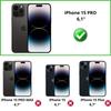 Заднее закаленное стекло для iPhone 15 PRO и защита камеры [Упаковка 2 шт.] Защитная пленка Phonillico®