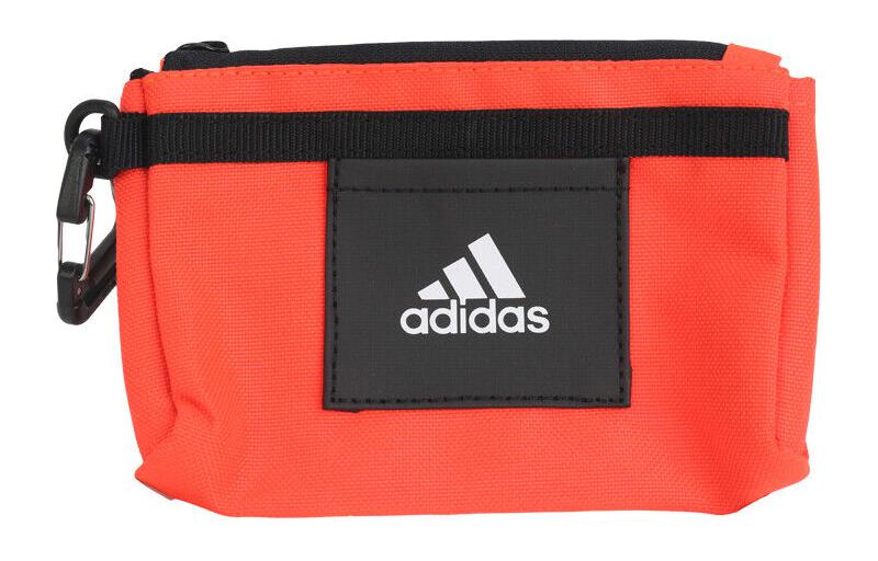 Adidas Zip Closure Polyester Clutch Handbag Small Unisex Red FQ5259