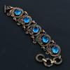 Unique Tanzanite Gemstone Handmade Pure Copper Wire Wrapped Bracelet Jewelry