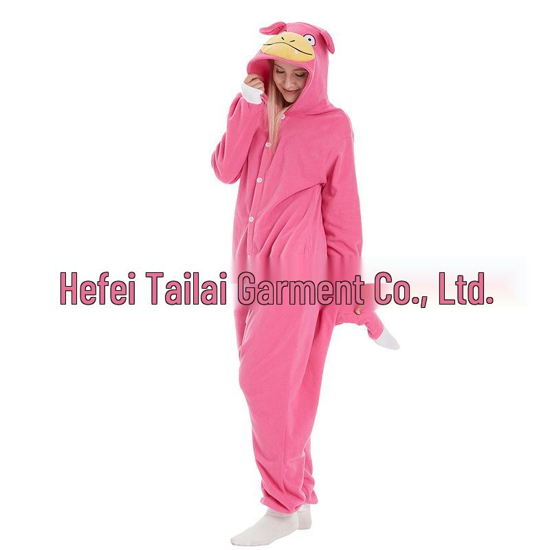 Pokemon Slowpoke Christmas Cartoon Onesie Pajamas - Casual Homewear for Couples