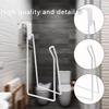 1Pc Iron Toilet Roll Paper Holder Organizer Wall Mount Storage Stand Kitchen Bathroom No Drill Tissue Towel Dispenser