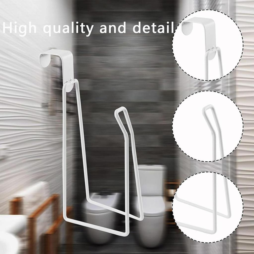 1Pc Iron Toilet Roll Paper Holder Organizer Wall Mount Storage Stand Kitchen Bathroom No Drill Tissue Towel Dispenser