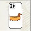 Забавный Такса Собака Питомец Чехол Для Телефона Для iPhone 15,14,13,12,11,Pro,X,XS,Max,XR,Plus,Mini Мягкий Черный Чехол