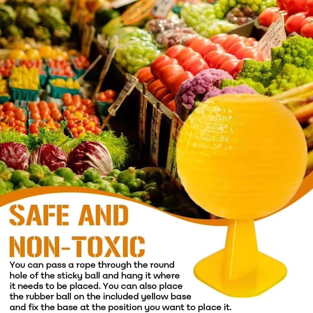 with Base Stand Fruit Fly Traps Sticky Glue Insect Fly Catcher Fly Trap Ball for Indoor Outdoor