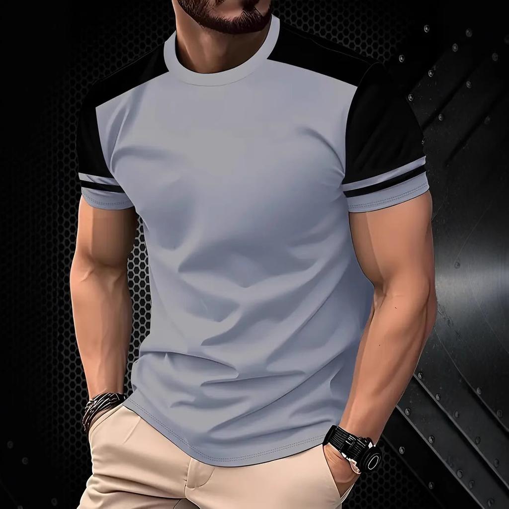 Men'S Fashion T-Shirts Short Sleeve 3D Printed Street Style T Shirt Summer Stripe Graphic Hip Hop Casual Tops