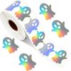 Round Reflective Colorful Sticker Halloween Christmas DIY Craft Projects Decors 2 Rolls 1000Pcs Adhesive Craft Labels