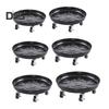 Metal Plant Caddy with Wheels Heavy Duty 360-degree Rolling Plant Dolly Stand Round Wheeled Planter Roller Base for Potted Tree Flower