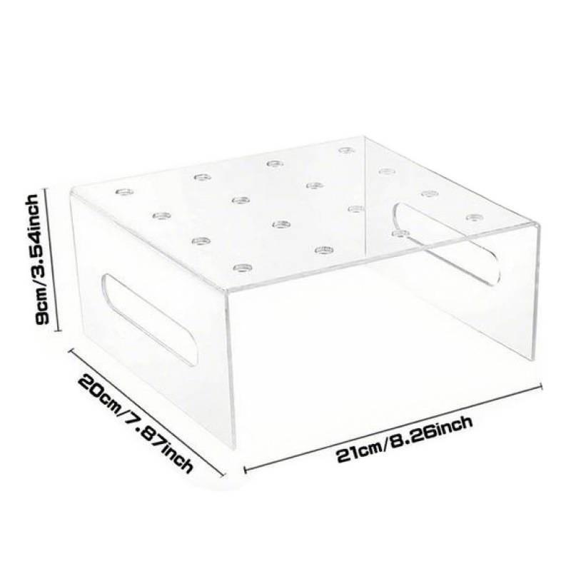 15/16/21 отверстие Акриловая подставка для леденцов Акриловая прямоугольная форма Прочный держатель Свадебная вечеринка Конфеты Десерт Держатель для палочек