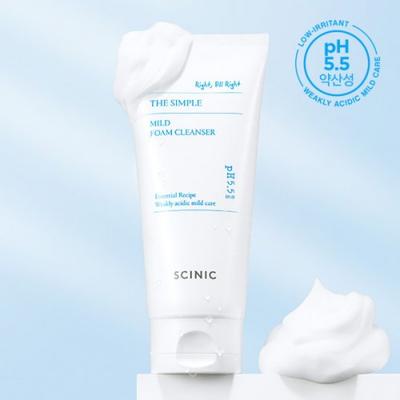 Scinic The Simple Нежная пенка для умывания 120 мл