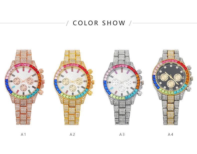 New Fashion Diamond-Studded Ladies' Watch with Calendar