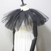 Women Victorians Ruffle Neck Collar Layered Mesh Vintage Renaissances False Collar Large Shawl Scarf Decorative Capelet