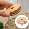Бамбуковые Крышки для Банки с Отверстием для Трубочки Многоразовые Крышки для Стакана Контейнеры для Хранения Напитков Крышка для Кружки, Стакана