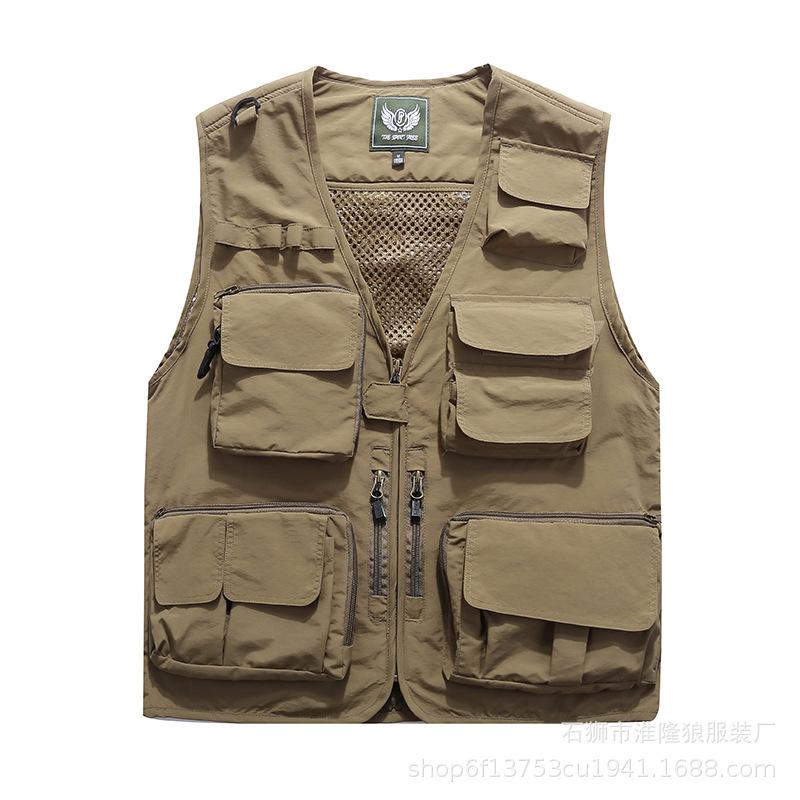 Рыболовная куртка Быстросохнущий сетчатый жилет Сетчатый жилет с несколькими карманами Уличный жилет Летний сетчатый жилет с несколькими карманами