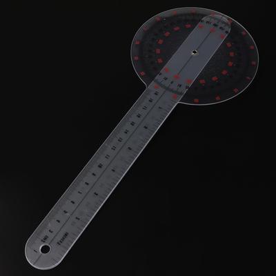 Пластиковый гониометр 360 градусов Прозрачная угловая линейка Физио гониометр Угол
