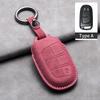 Leather Car Key Case Cover Shell For Jeep Chrysler 300 200 Dodge Charger Grand Cherokee Wrangler Compass Renegade For Fiat 500X