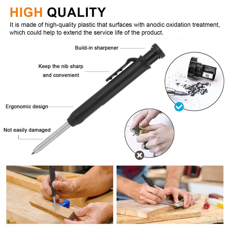 Scribing Pencil Tool Portable Lightweight Adjustable Clip Design Multifunctional Woodworking Profile