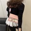 Popular Small Bag Women's New Versatile Contrasting Color Shoulder Oblique Span Bag Fashionable Texture Small Square Bag