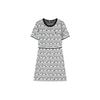 Logo Embroidered Pattern Breathable Fashion Casual Elegant Short Sleeve Dress Women Dresses Legendary-Blue F11W321313FNV