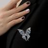 Rhinestone Butterfly Brooch Sparkly Exquisite Vintage Style Fashion Jewelry for Dinner Party Daily Outfit Anniversary Gift