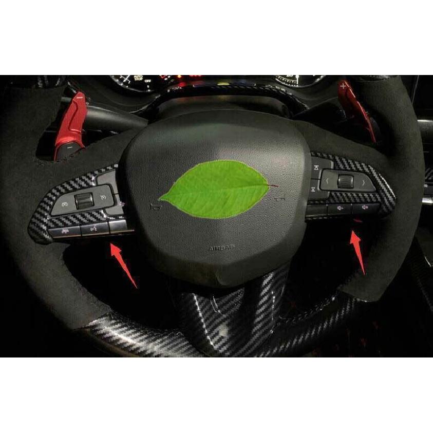 Carbon Fiber Cover Trim 2PCS Steering Wheel Button 2020-2024 For Cadillac CT5