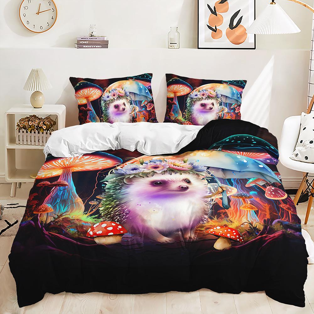 Three-Piece Mushroom Magic Plant Quilt Set Bedding Kit Children'S Room
