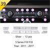 For BMW 5 Series F10 F11 2011-2016 Stainless Steel Cars Front Door Stereo Panel Speaker Decorative Cover Interior Accessories